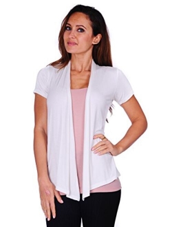 Simply Ravishing SR Womens Basic Draped Open Front Cardigan (Size: S-3X)