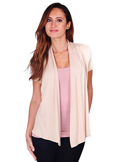 Simply Ravishing SR Womens Basic Draped Open Front Cardigan (Size: S-3X)