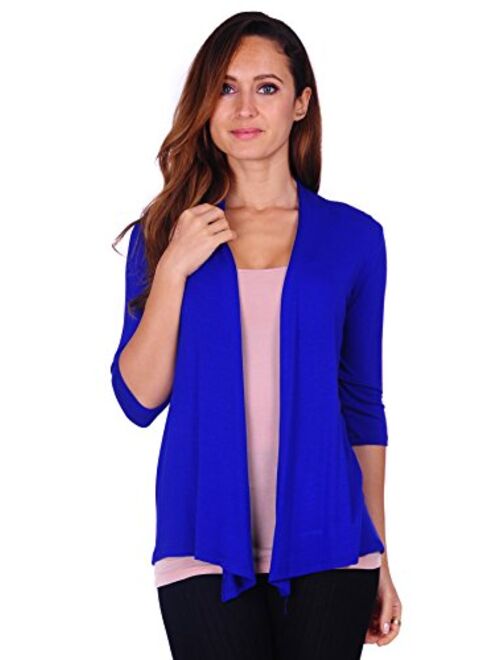 Simply Ravishing SR Womens Basic Draped Open Front Cardigan (Size: S-3X)