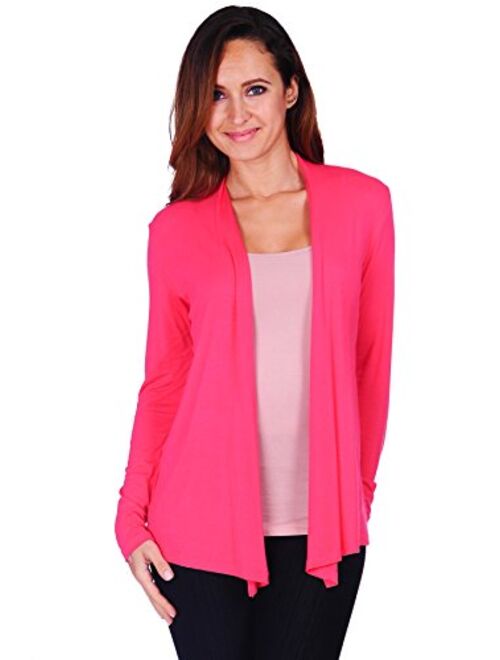 Simply Ravishing SR Womens Basic Draped Open Front Cardigan (Size: S-3X)