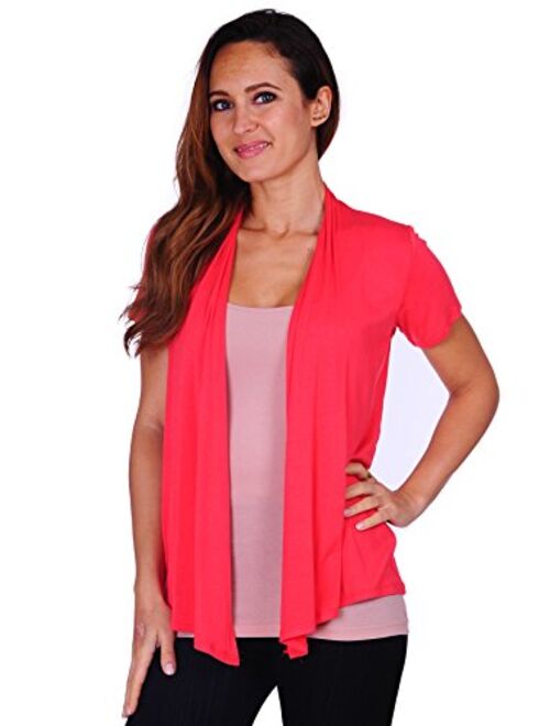 Simply Ravishing SR Womens Basic Draped Open Front Cardigan (Size: S-3X)