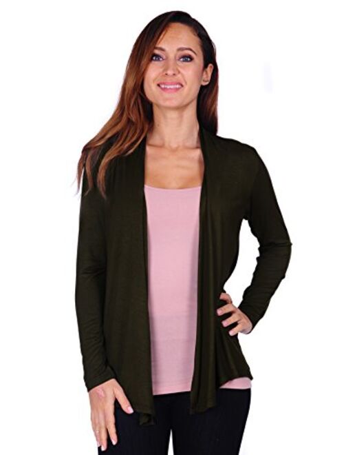 Simply Ravishing SR Womens Basic Draped Open Front Cardigan (Size: S-3X)