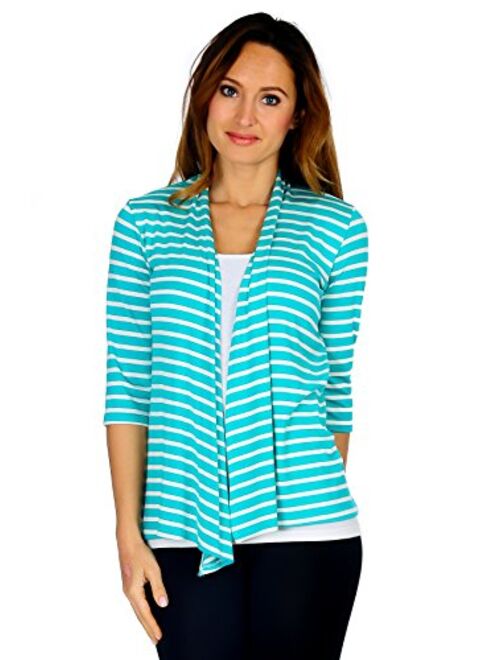 Simply Ravishing SR Womens Basic Draped Open Front Cardigan (Size: S-3X)