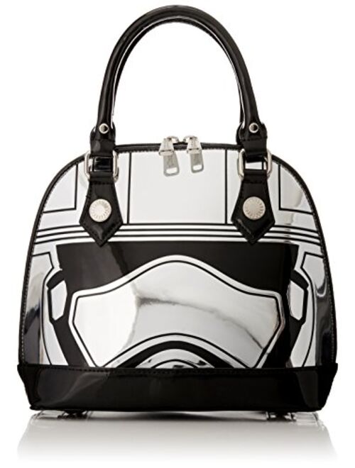 Loungefly Captain Phasma Silver Metallic Embossed Dome Top Handle Bag