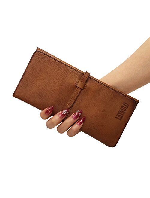 Wallets for Women Genuine Leather Card Organizer Dip Dye Coin Purse Ladies Ultrathin Wallets