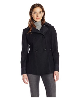 Women's Two-Tone Wool-Blend Peacoat