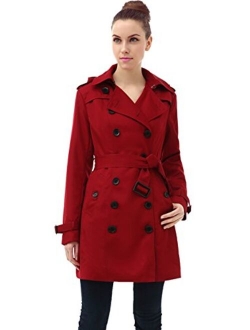 BGSD Women's Leah Hooded Mid Length Trench Coat