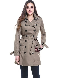 BGSD Women's Viv Waterproof Hooded Mid Length Trench Coat