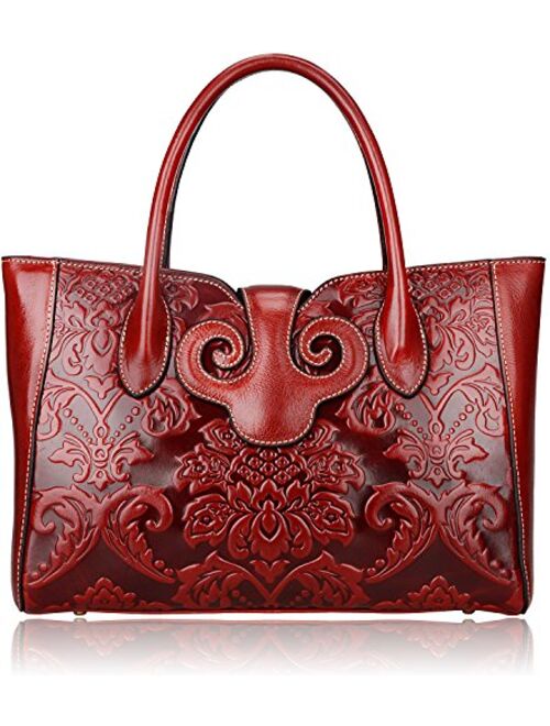 PIJUSHI Floral Handbags For Women Designer Handbag Top Handle Shoulder Bags For Ladies