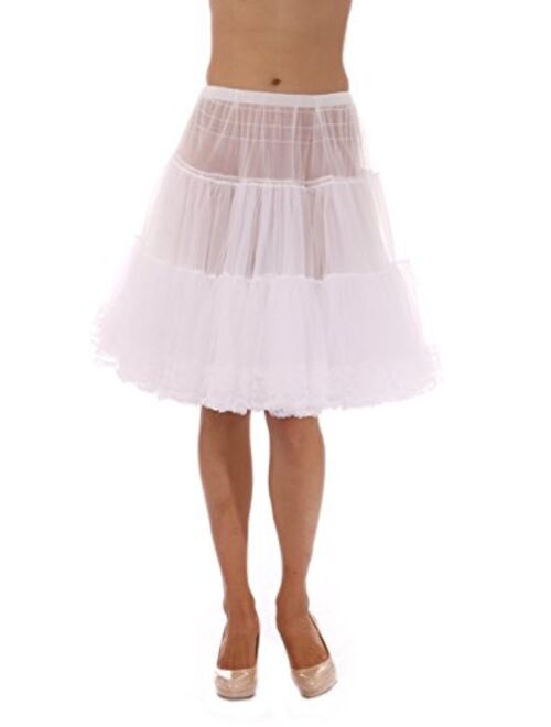 Malco Modes Zooey Luxury Chiffon Adult Petticoat Slip, Lace Trim, Adjustable