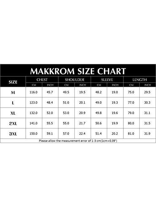 Makkrom Mens Linen 3/4 Sleeve Henley Shirts Cotton Loose Casual Summer Beach T Shirt Tops