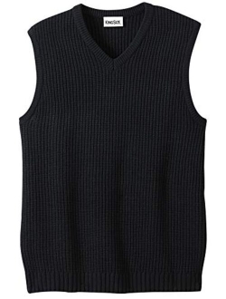 KingSize Men's Big and Tall Shaker Knit V-Neck Sweater Vest