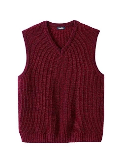 KingSize Men's Big and Tall Shaker Knit V-Neck Sweater Vest