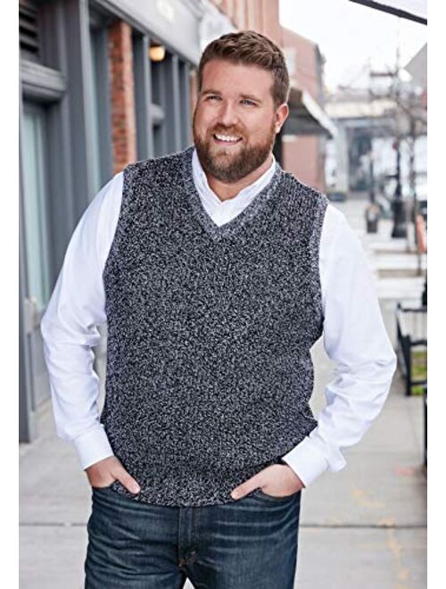 KingSize Men's Big and Tall Shaker Knit V-Neck Sweater Vest