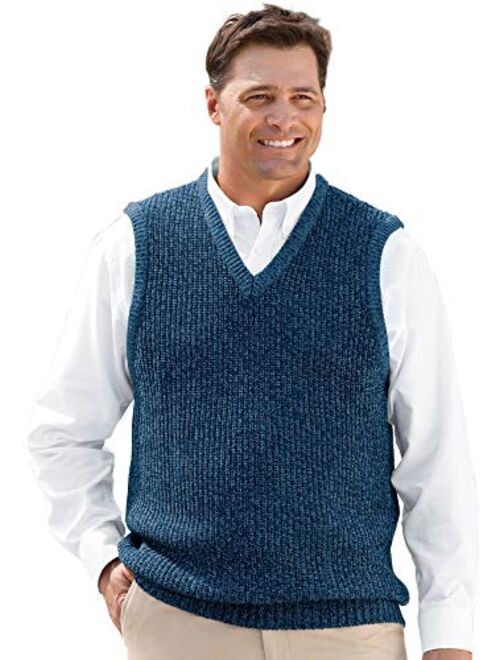 KingSize Men's Big and Tall Shaker Knit V-Neck Sweater Vest