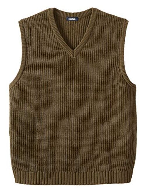 KingSize Men's Big and Tall Shaker Knit V-Neck Sweater Vest