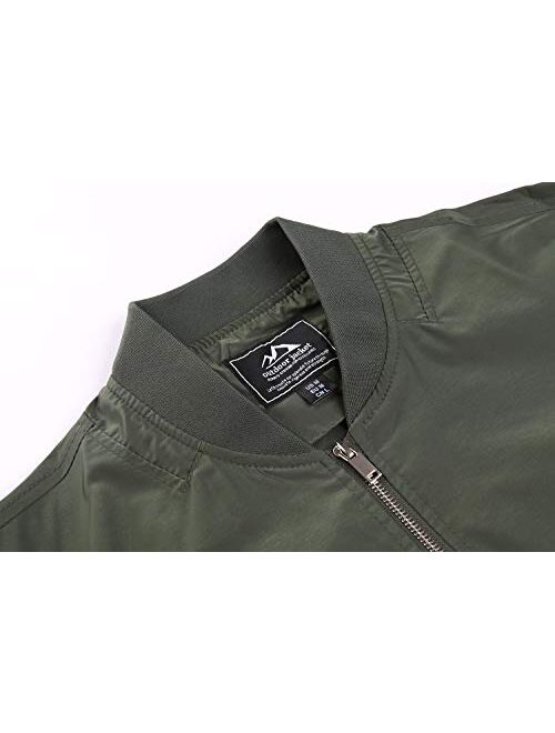 MAGNIVIT Men's Lightweight Bomber Jacket Windbreaker Softshell Varsity Jacket Coat