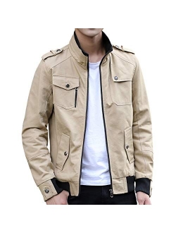 Womleys Mens Casual Windbreaker Outerwear Cotton Coat Lightweight Jackets