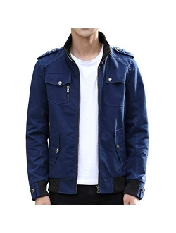 Womleys Mens Casual Windbreaker Outerwear Cotton Coat Lightweight Jackets