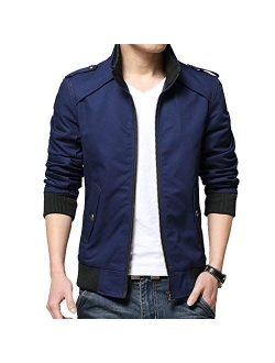 Womleys Mens Casual Windbreaker Outerwear Cotton Coat Lightweight Jackets