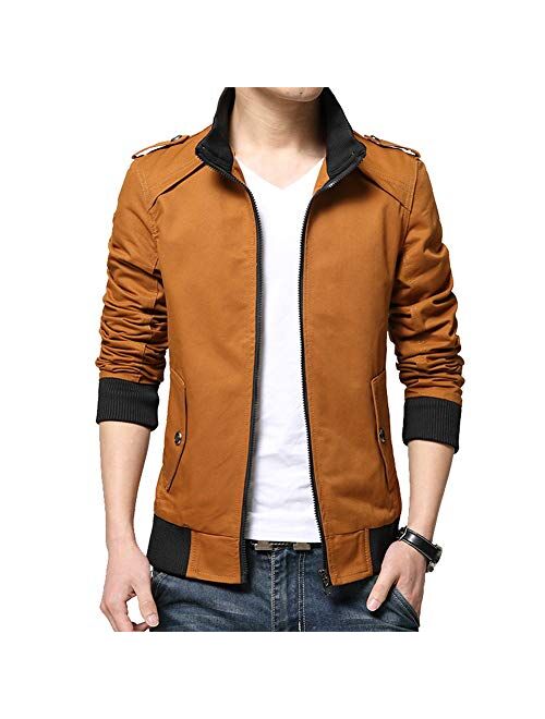 Womleys Mens Casual Windbreaker Outerwear Cotton Coat Lightweight Jackets