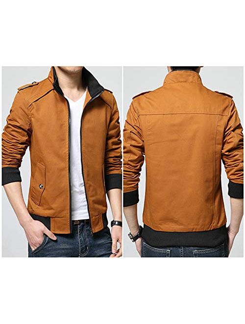 Womleys Mens Casual Windbreaker Outerwear Cotton Coat Lightweight Jackets