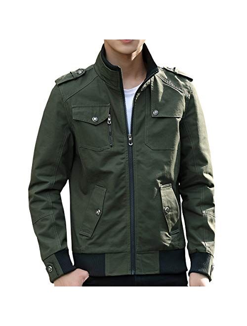 Womleys Mens Casual Windbreaker Outerwear Cotton Coat Lightweight Jackets