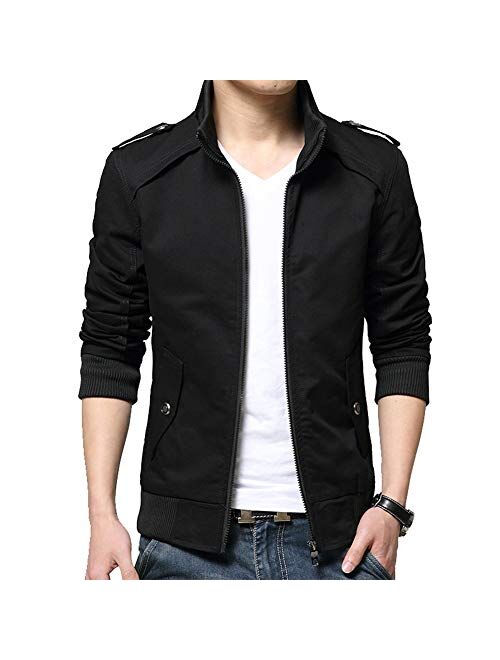 Womleys Mens Casual Windbreaker Outerwear Cotton Coat Lightweight Jackets