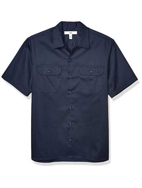 Amazon Essentials Men's Short-Sleeve Stain and Wrinkle-Resistant Work Shirt