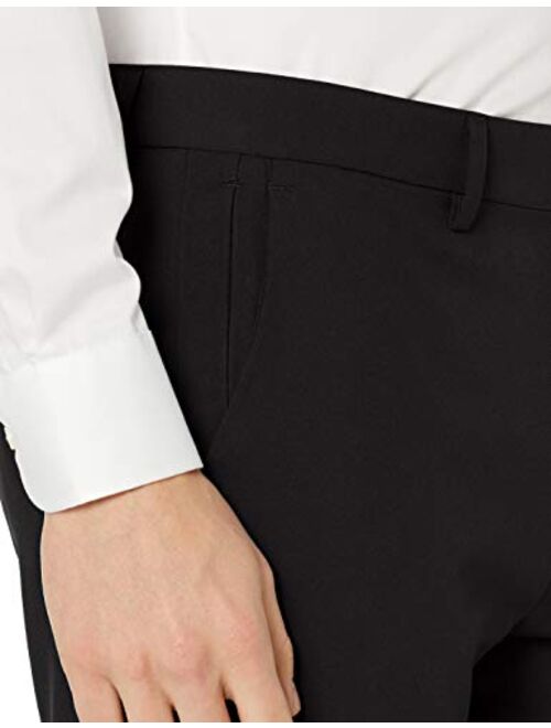 Haggar Men's The Active Series Straight Fit Flat Front Dress Pant Regular and Big & Tall Sizes