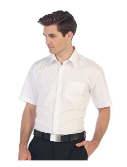 Men's Short Sleeve Solid Dress Shirt