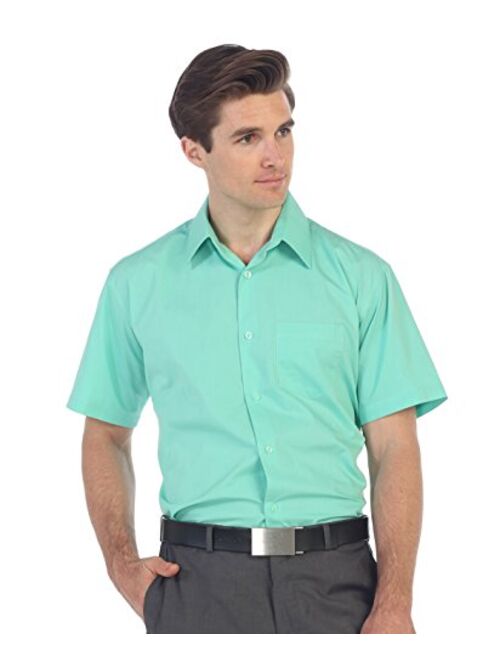 Gioberti Men's Short Sleeve Solid Dress Shirt