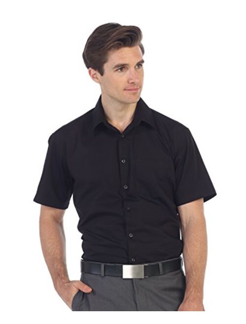 Gioberti Men's Short Sleeve Solid Dress Shirt