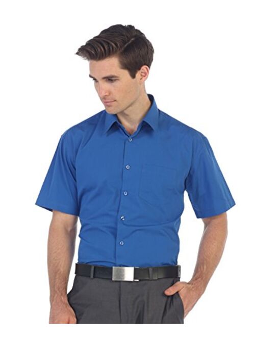 Gioberti Men's Short Sleeve Solid Dress Shirt