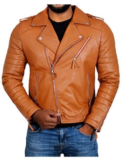 Laverapelle Men's Genuine Lambskin Leather Jacket (Black, Motorcycle Jacket) - 1501474