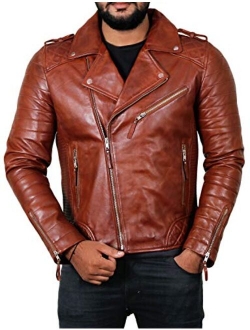 Laverapelle Men's Genuine Lambskin Leather Jacket (Black, Motorcycle Jacket) - 1501474