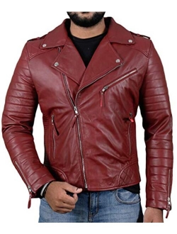 Laverapelle Men's Genuine Lambskin Leather Jacket (Black, Motorcycle Jacket) - 1501474