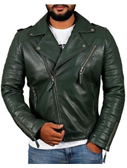 Laverapelle Men's Genuine Lambskin Leather Jacket (Black, Motorcycle Jacket) - 1501474