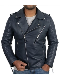 Laverapelle Men's Genuine Lambskin Leather Jacket (Black, Motorcycle Jacket) - 1501474