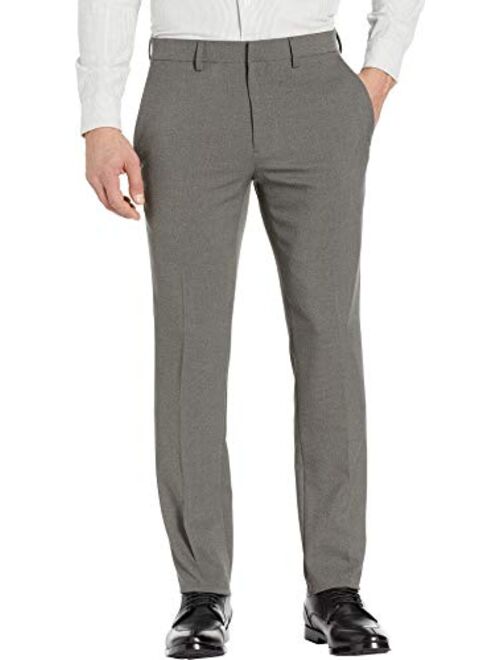 Kenneth Cole REACTION Men's Stretch Heather Tic Slim Fit Flat Front Dress Pant