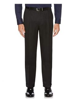 Men's Classic Fit Elastic Waist Double Pleated Cuffed Pant