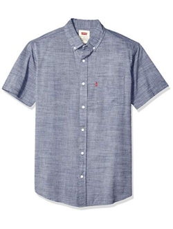 Men's Brato Short Sleeve, Classic Fit, Solid Woven Shirt