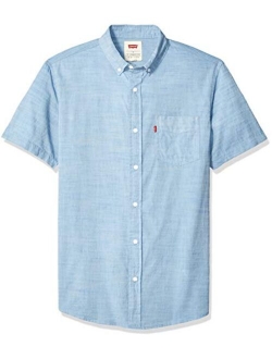 Men's Brato Short Sleeve, Classic Fit, Solid Woven Shirt