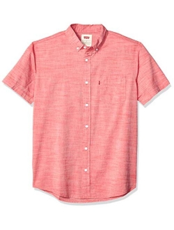 Men's Brato Short Sleeve, Classic Fit, Solid Woven Shirt