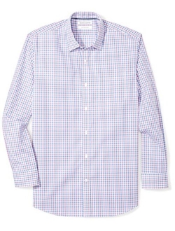 Men's Regular-Fit Wrinkle-Resistant Long-Sleeve Stripe Dress Shirt