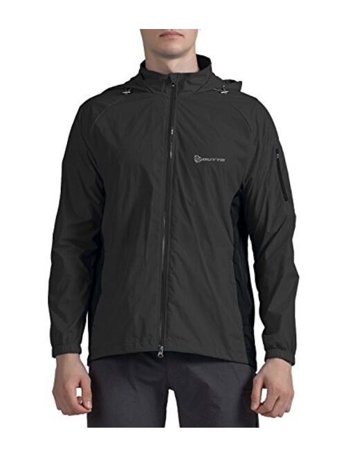 Outto Men's Lightweight Jacket Rain Resistant UV Protection Quick Drying Windproof Skin Coat