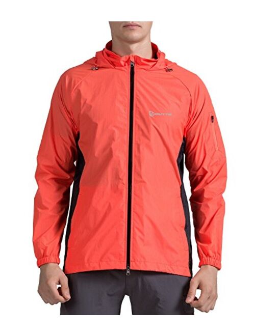 Outto Men's Lightweight Jacket Rain Resistant UV Protection Quick Drying Windproof Skin Coat