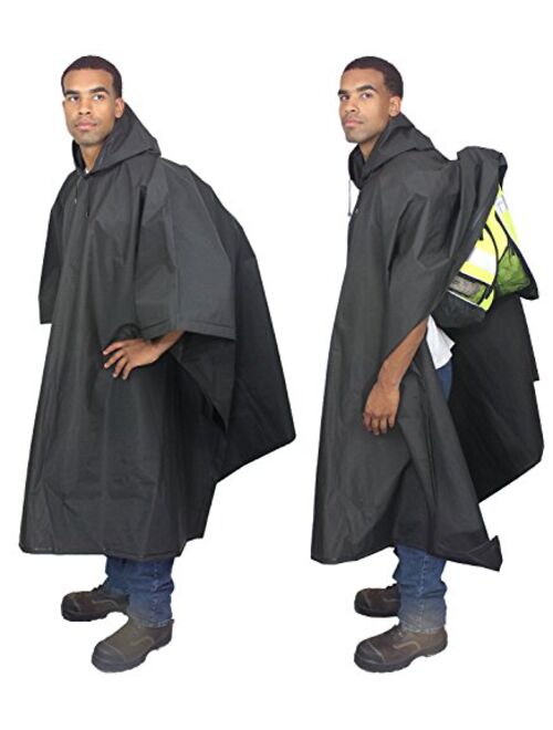 Galeton Repel Rainwear XL Poncho .22mm EVA Black (Big and Tall) 12714-BK