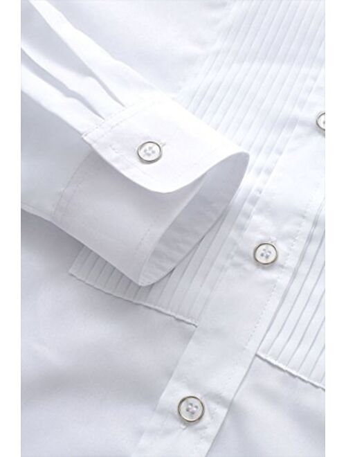 Men's Tuxedo Shirt Wing Collar 1/4 Inch Pleat