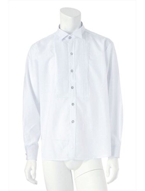 Men's Tuxedo Shirt Wing Collar 1/4 Inch Pleat